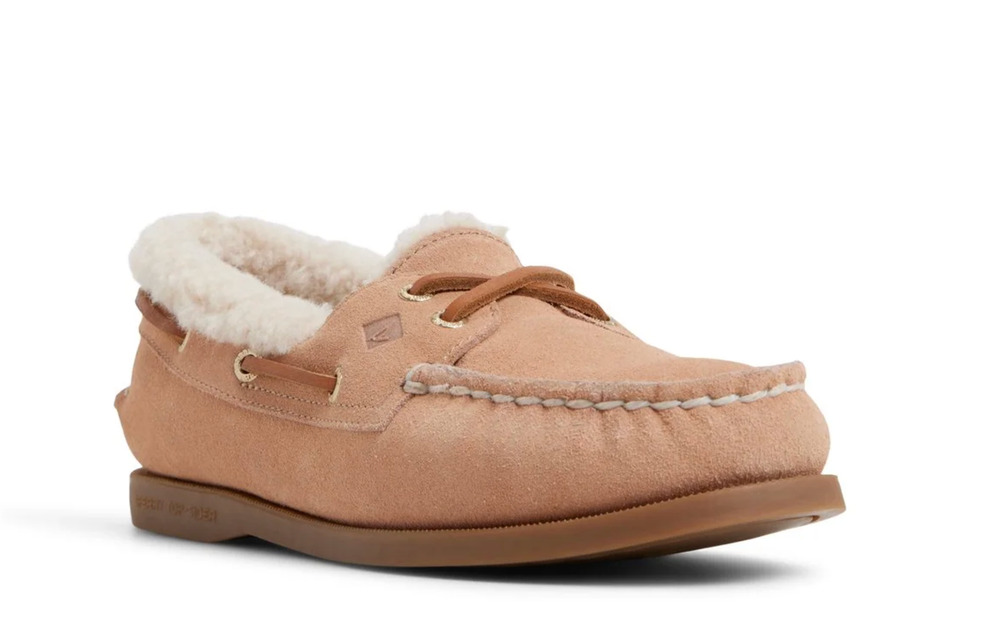 Sperry Womens Authentic Original 2 Eye Boat Shoes Size 7 EU 37.5 Tan Suede NIB